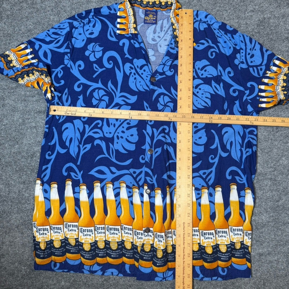 Lot of 2 Corona Beer Hawaiian Shirt Men 2XL Button Up Tropical‎ Beach Vacation - Picture 10 of 13